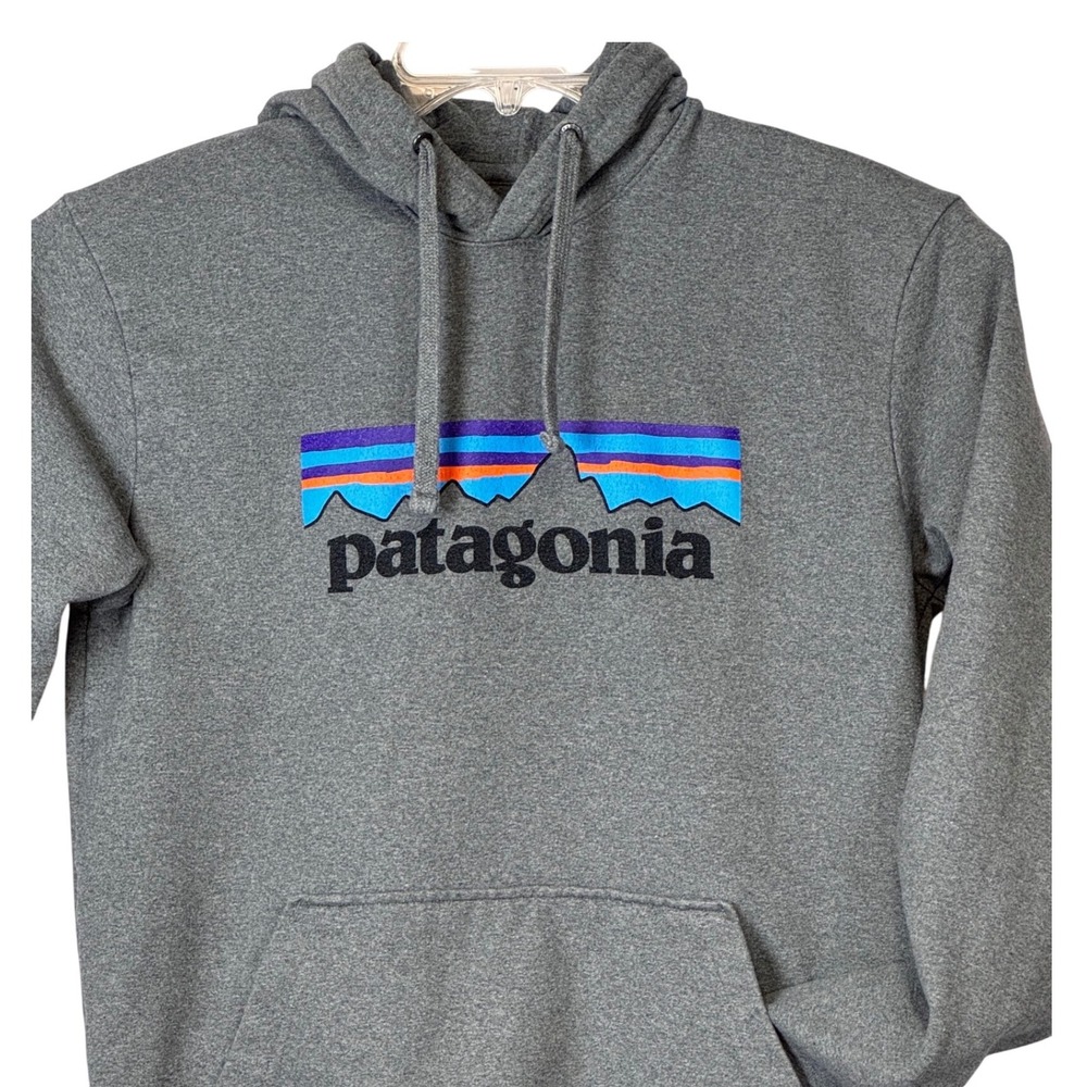 Patagonia Uprisal Hoody Grey Logo Pullover Hoodie Sweatshirt Men's Small